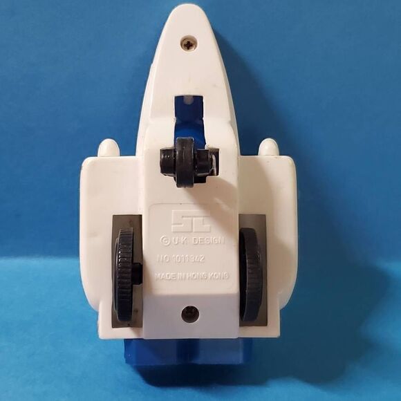 vintage SL Uk design USAF Friction Action Jet Plane - White & Blue - Picture 7 of 7
